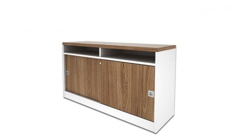 Armário aparador com portas de correr e tampo em tamburatto 40 mm